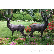 Deerr giardino vita dimensioni bronzo statua